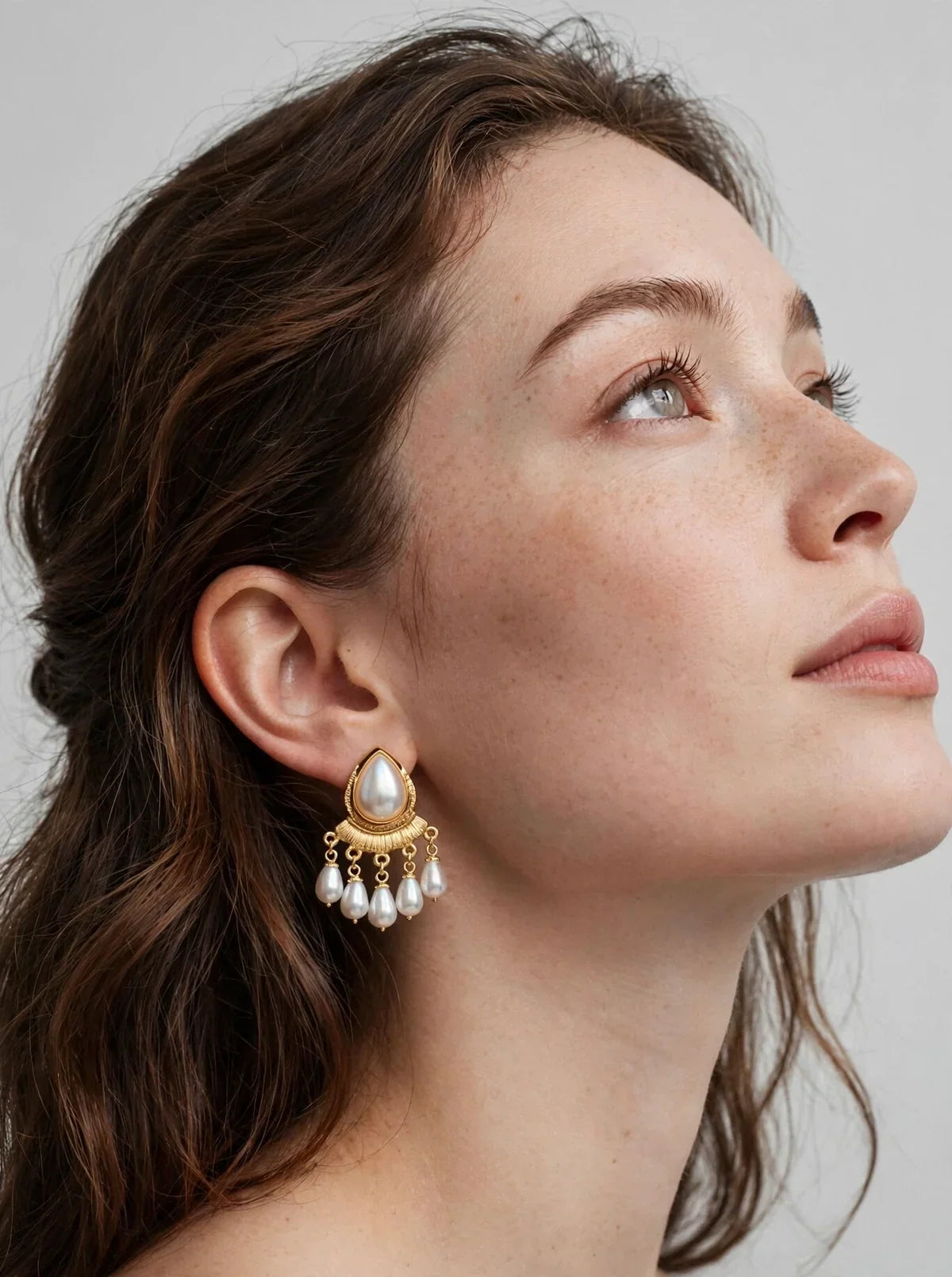 Cascading Pearl Earrings UK | Dancing Pearls | Elnora London