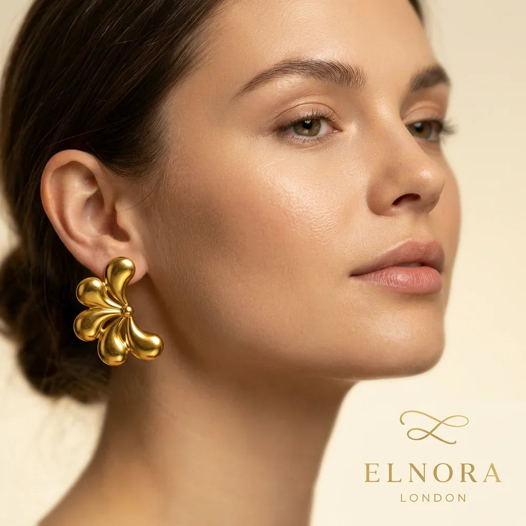 Gold Butterfly Earrings for Women UK | Aurora Butterfly | Elnora London