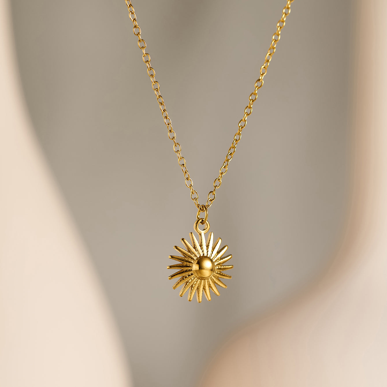 Solara Radiant Sun Pendant Necklace