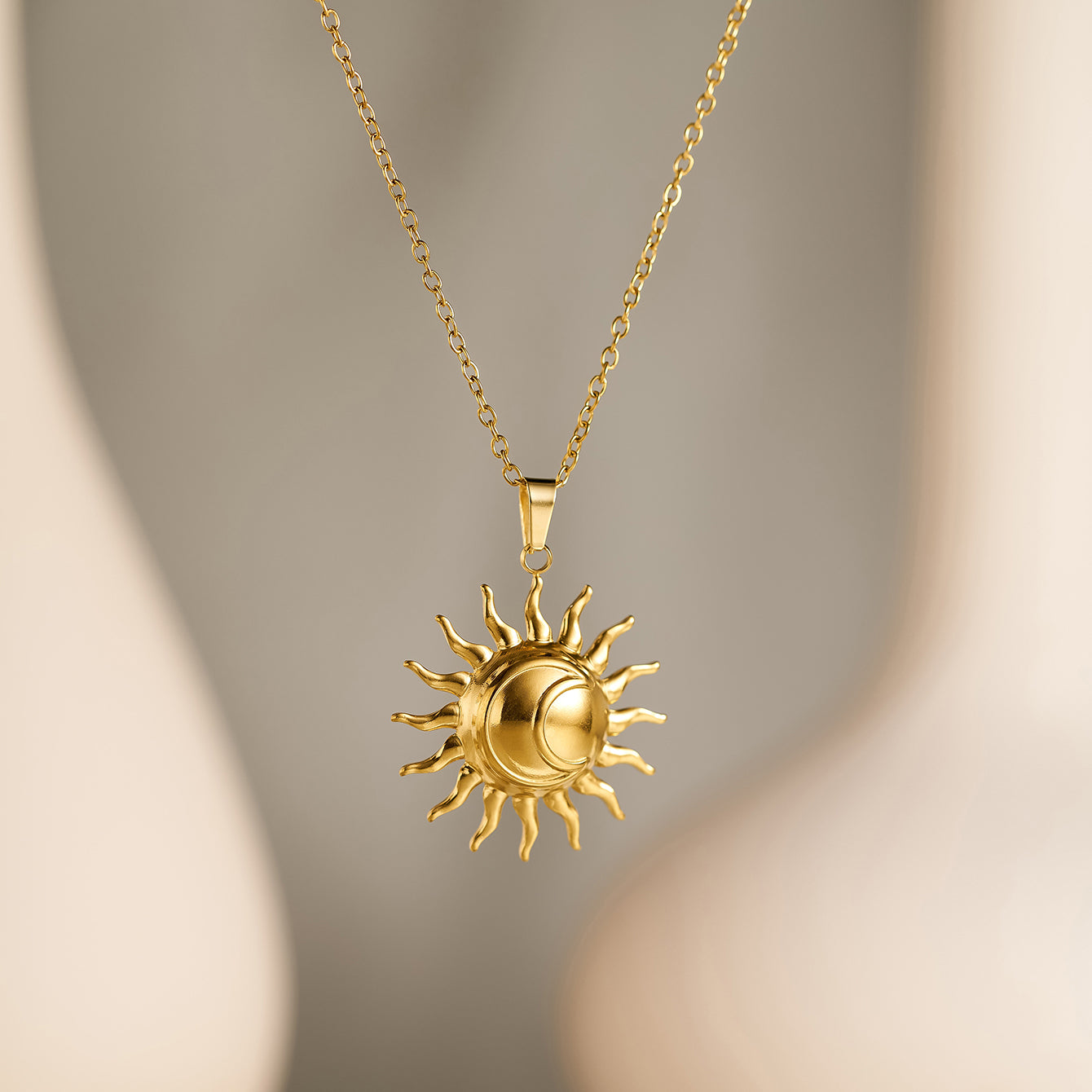 Solstice Sunburst Pendant Necklace