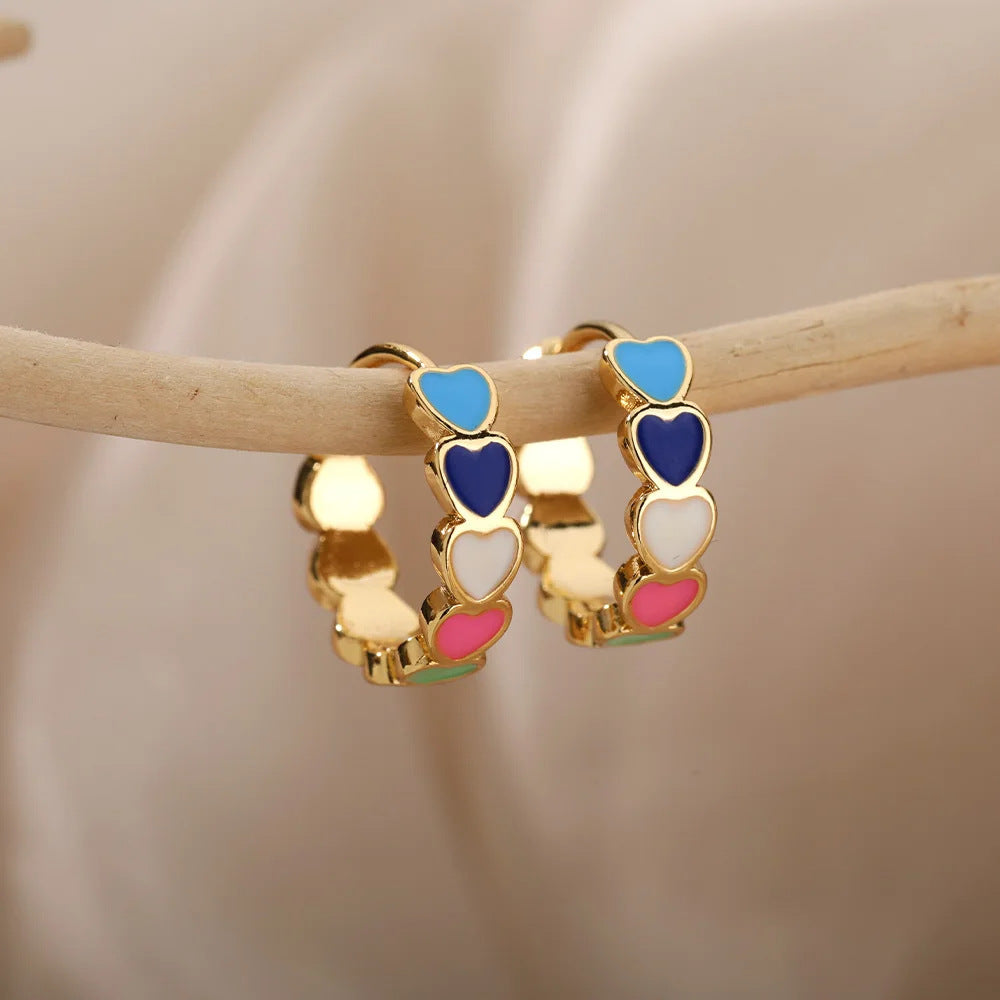 Liora Candy Heart Hoop Earrings