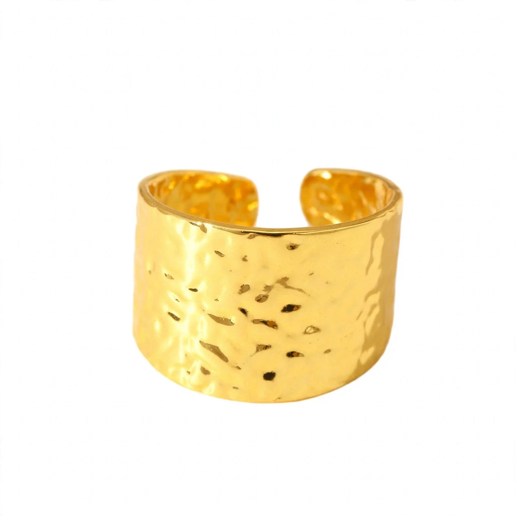 Aura Hammered Wide Ring