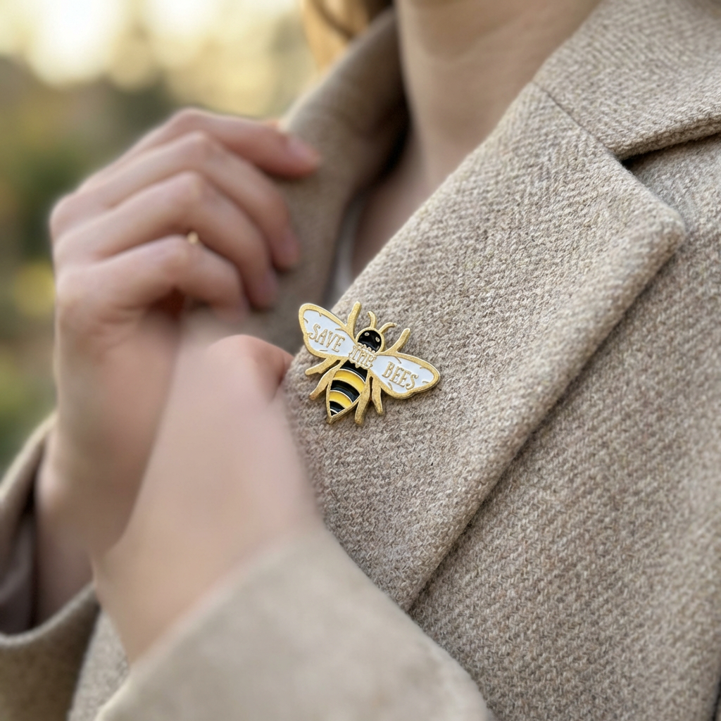 Honeybee Guardian Brooch