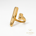 Sculpted Dual Bar Gold Ring