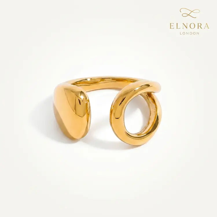 Nira Sculpt Gold Ring