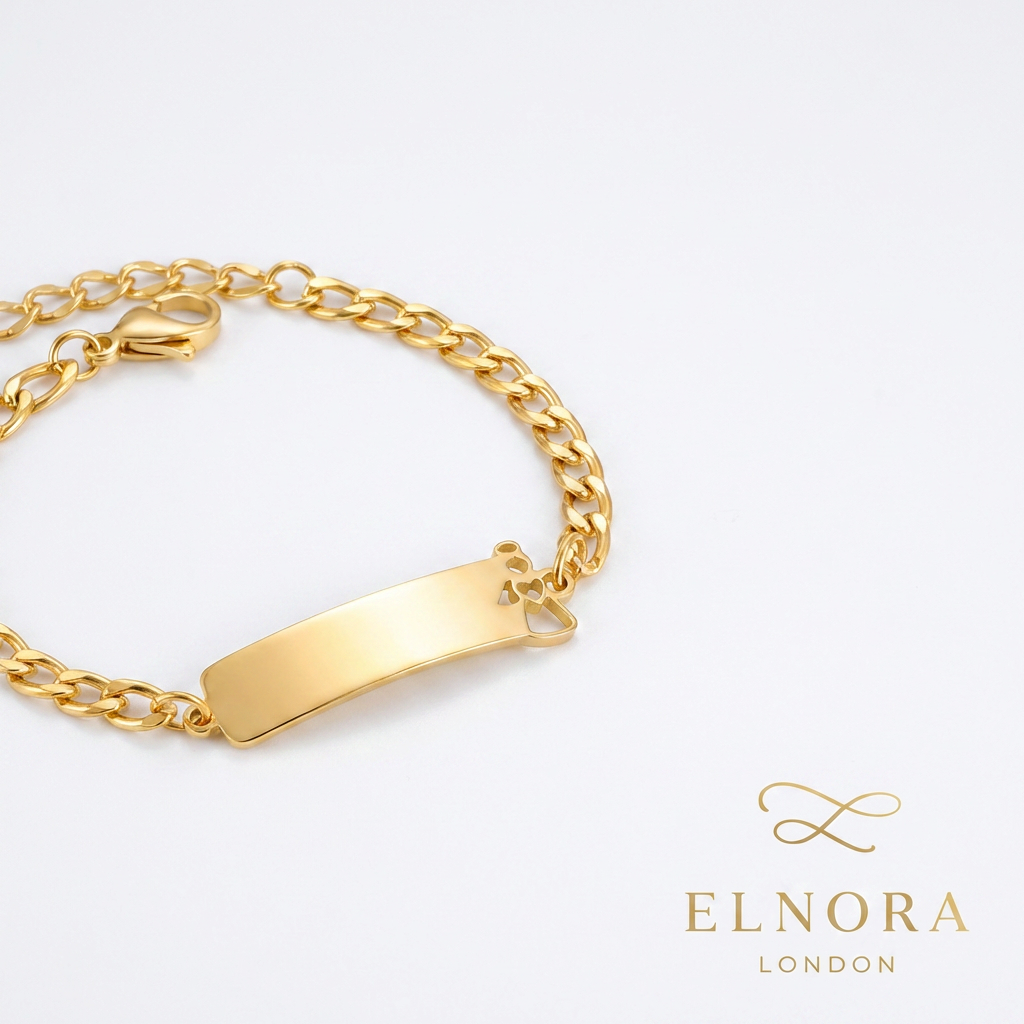 Little Angel Name Bar Bracelet