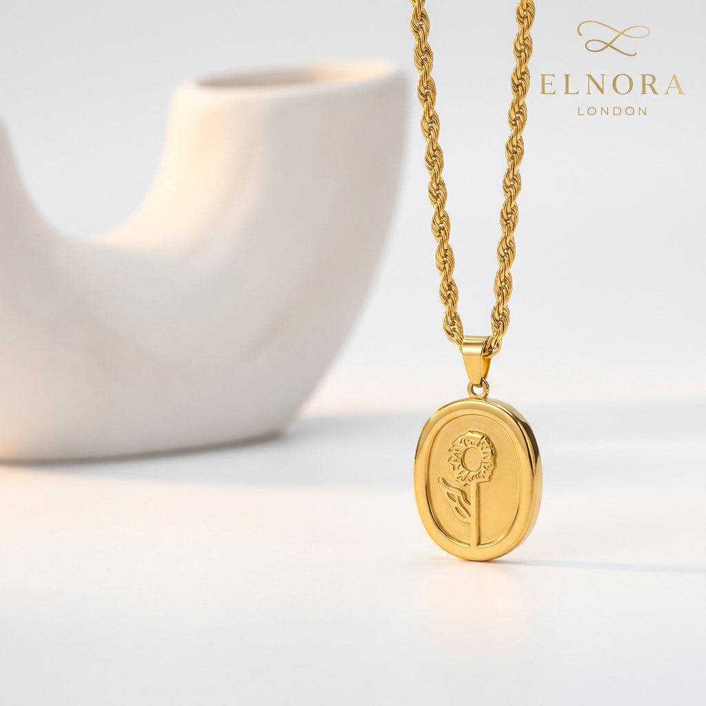 Sacred Rose Medallion Necklace