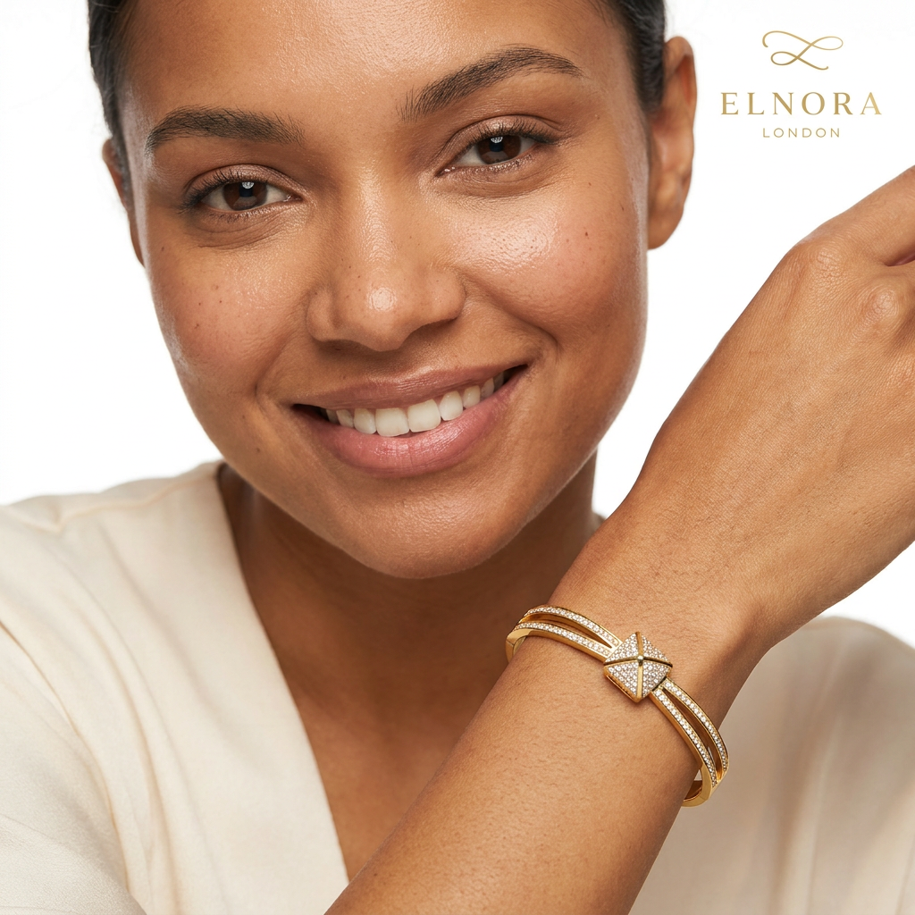 Crystal Arc Zircon Bangle
