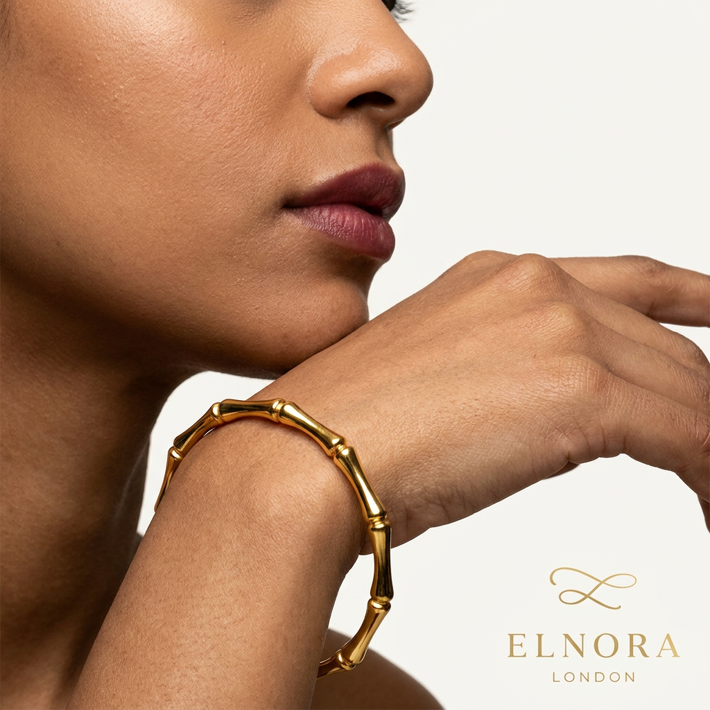 Golden Bamboo Link Bangle