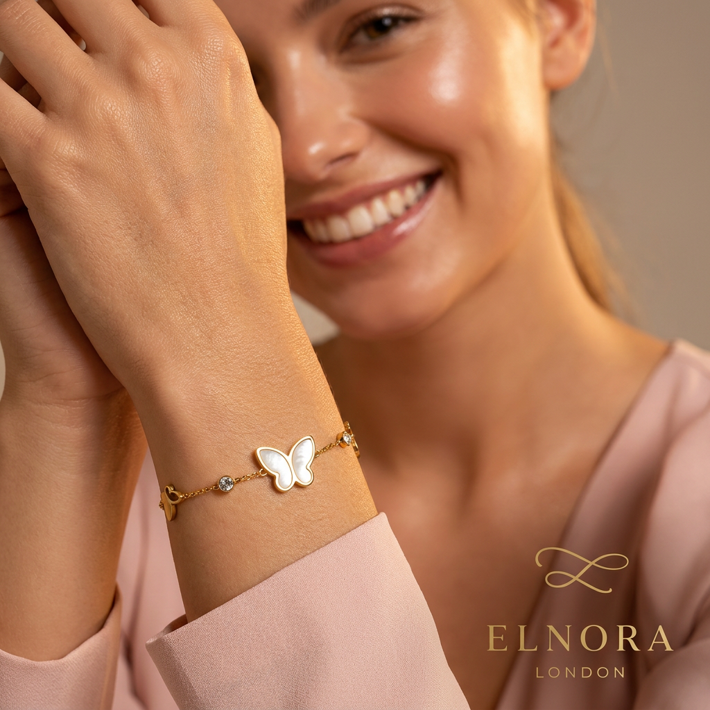 Butterfly Charm Zircon Bracelet
