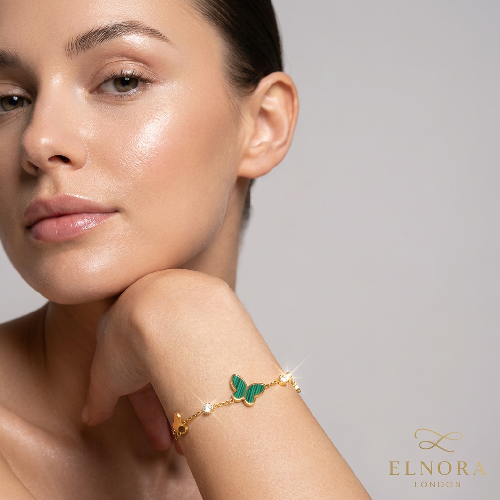 Butterfly Charm Zircon Bracelet
