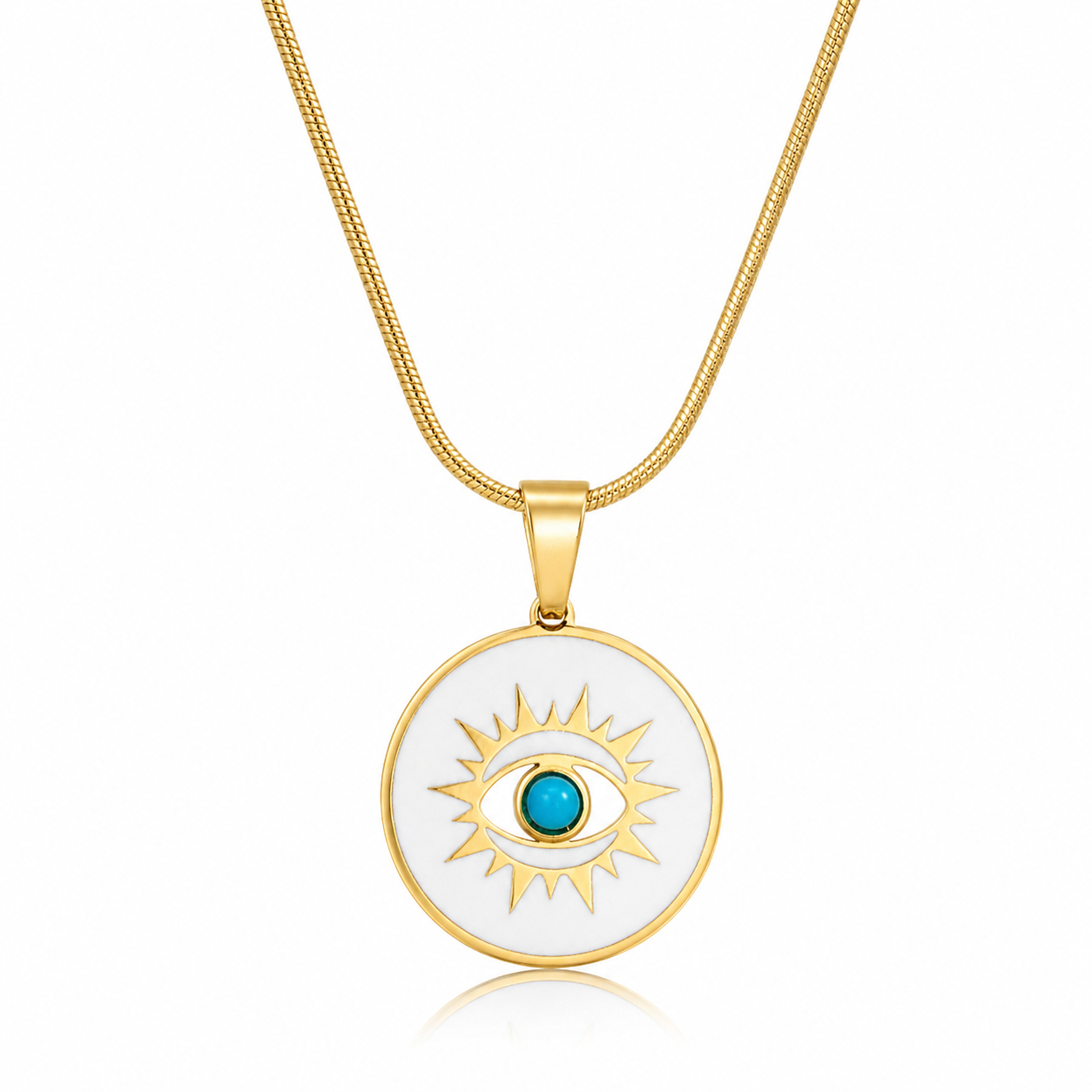 Solara Eye Medallion Necklace
