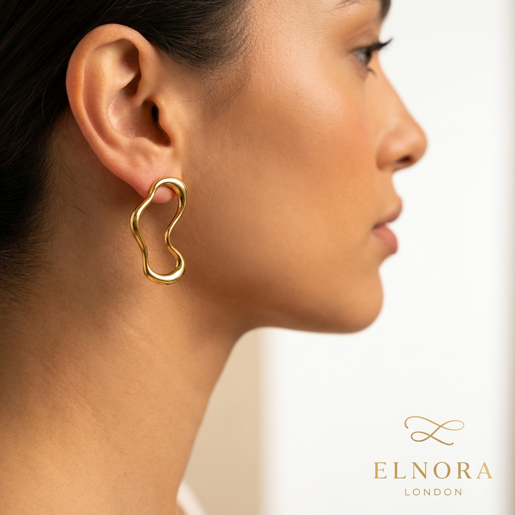 Elara Fluid Sculpt Statement Earrings