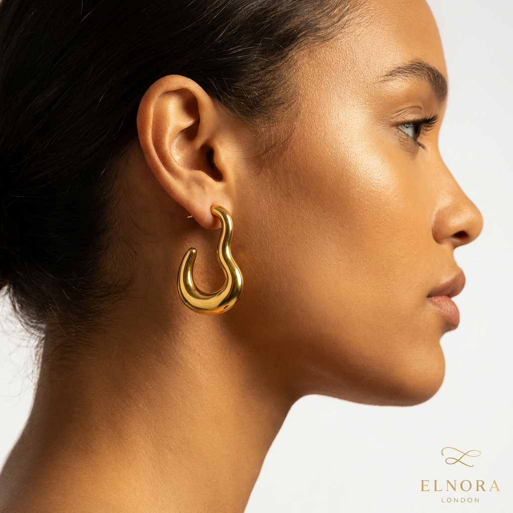 Seraphine Wave Sculpt Drop Earrings