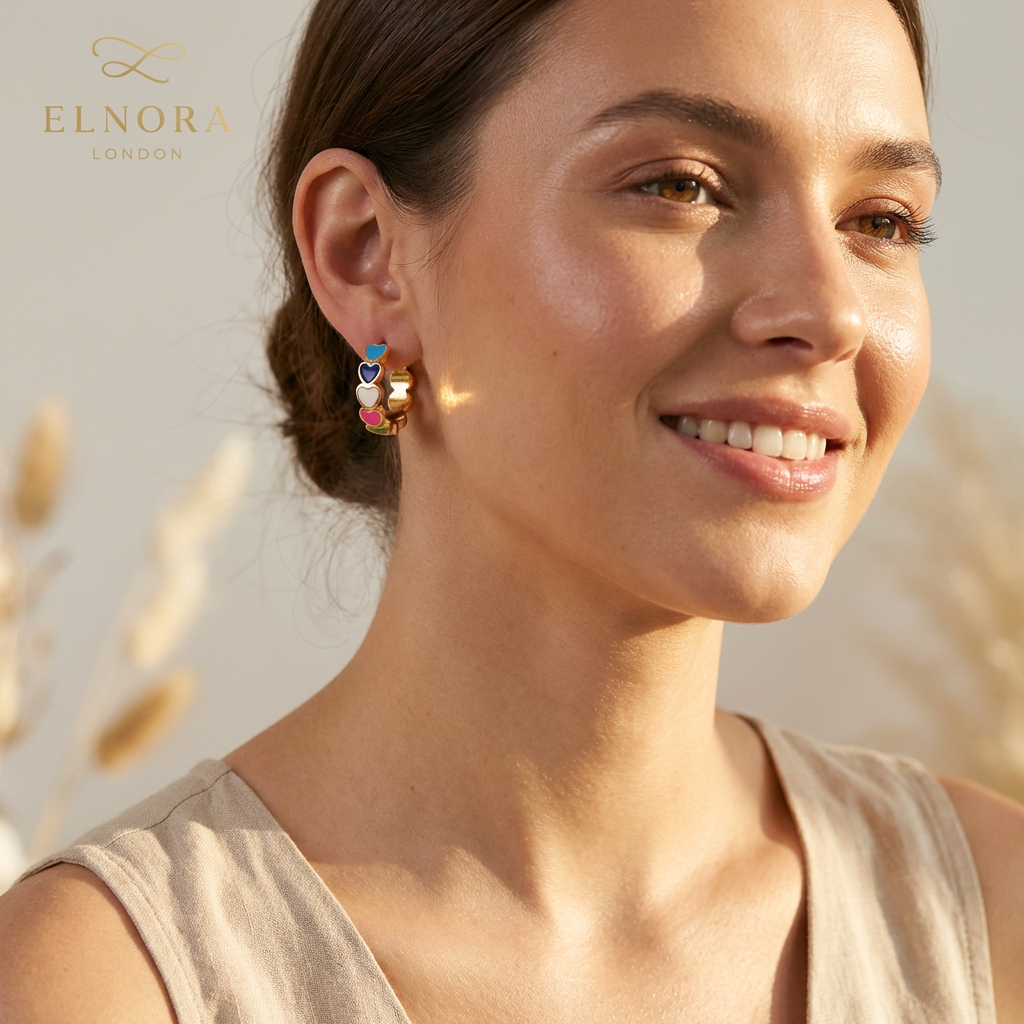 Liora Candy Heart Hoop Earrings