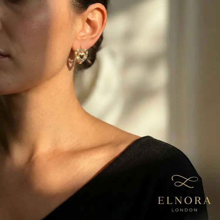 Amora Radiance Heart Hoop Earrings