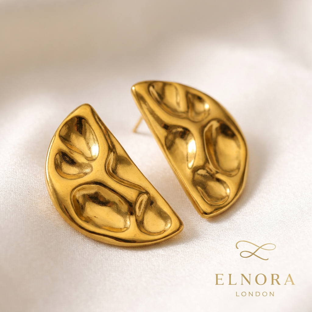 Lia Sculpted Gold Stud Earrings