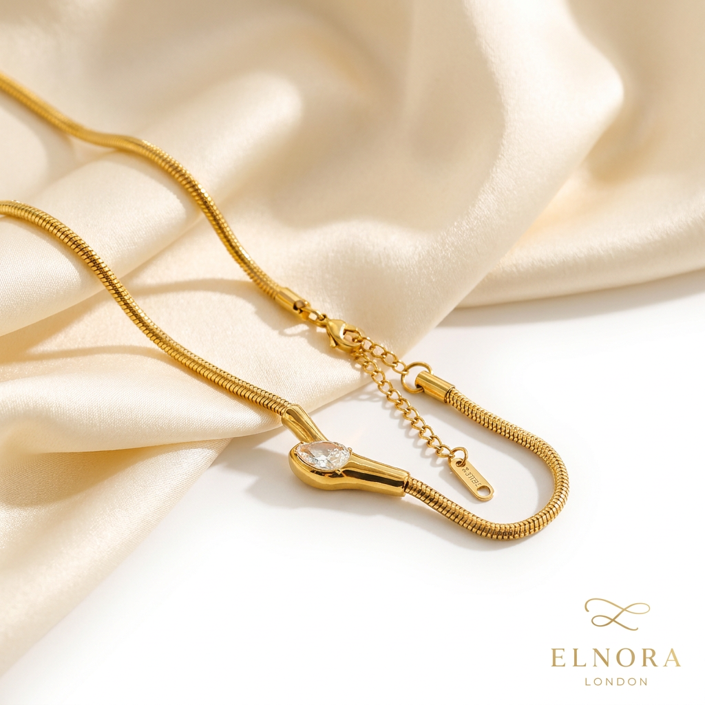Serpentine Luxe Snake Necklace