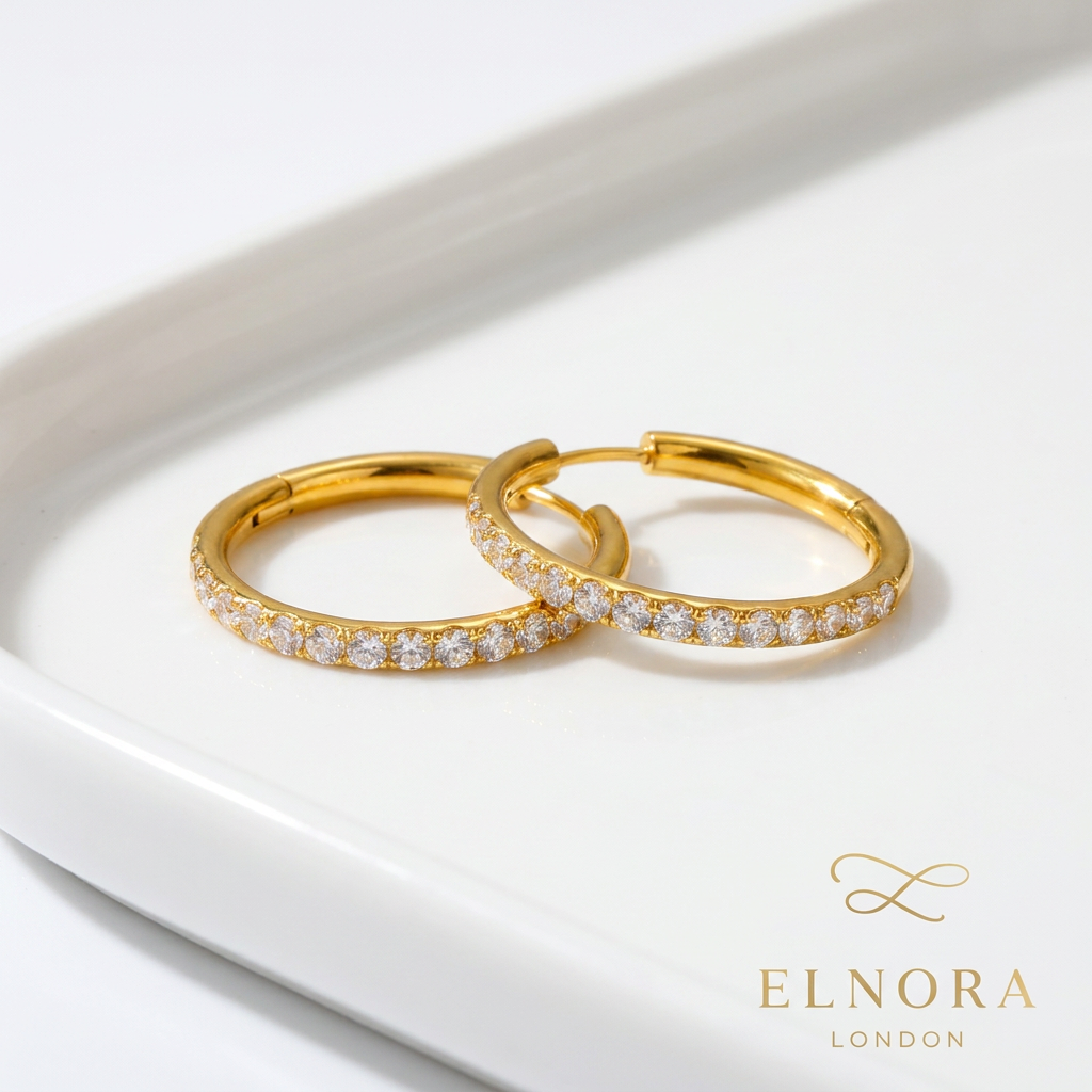 Luna Sparkle Hoop Earrings