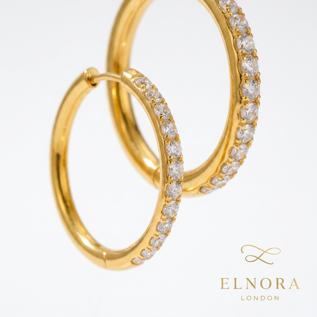 Luna Sparkle Hoop Earrings