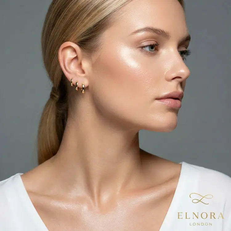 Trinity Hoop Earrings Set