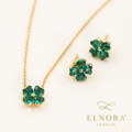 Emerald Lucky Clover Jewellery Set