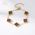 Deep Berry clover bracelet