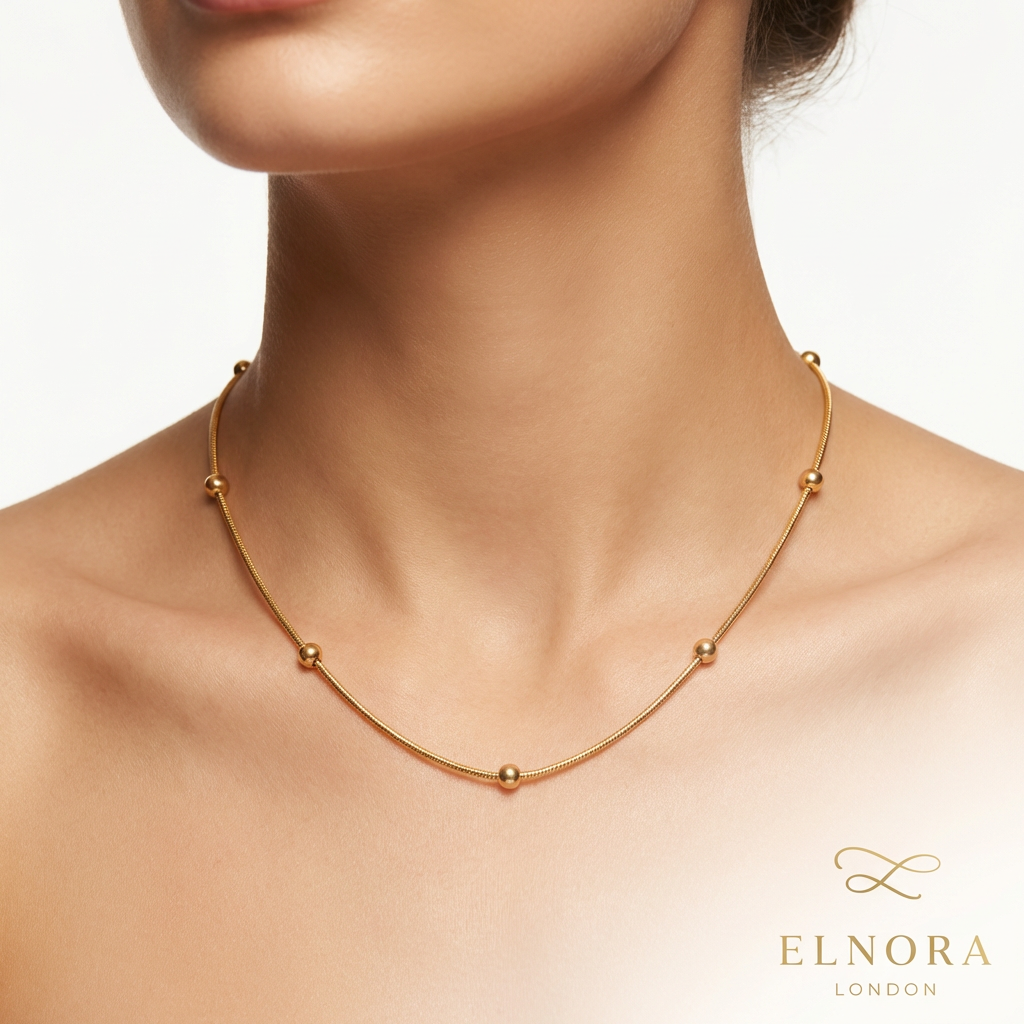 Minimal Round Snake Necklace