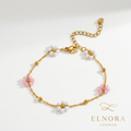 Lavender Bloom Beaded Bracelet