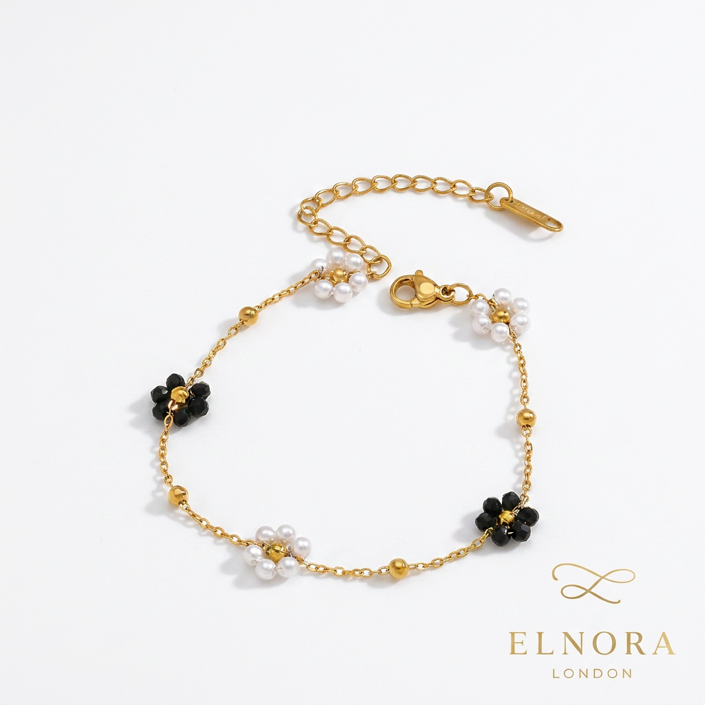 Aria Black & White Pearl Bracelet