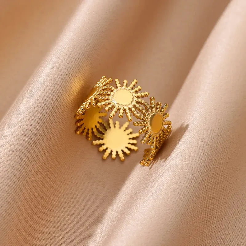 Golden Sunburst Ring