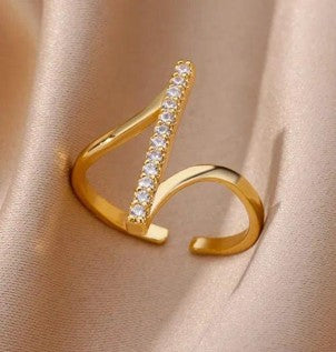 Aurelia Zircon Bar Open Ring