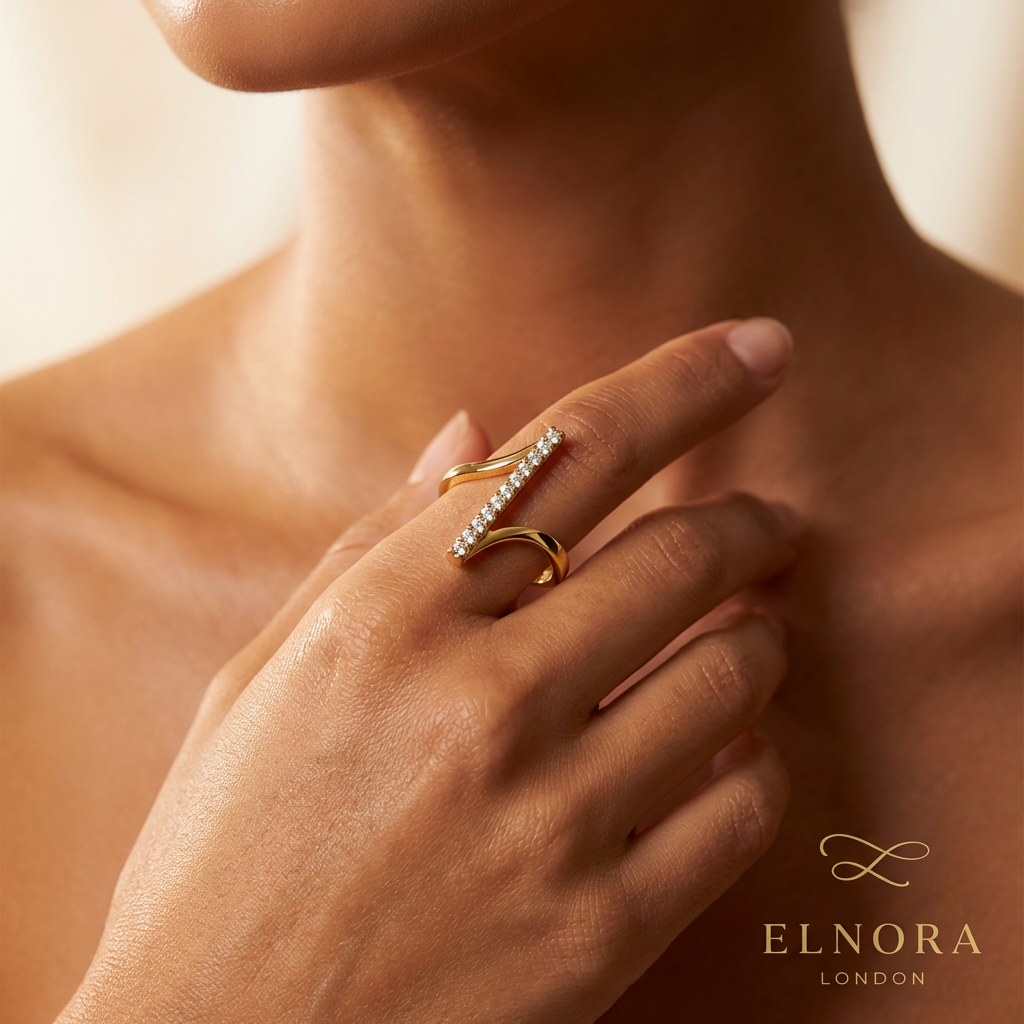Aurelia Zircon Bar Open Ring