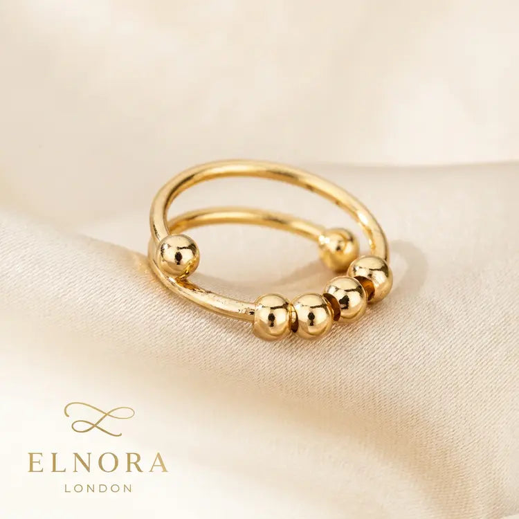 Golden Bead Open Ring