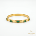 Emerald Bar Zircon Bangle