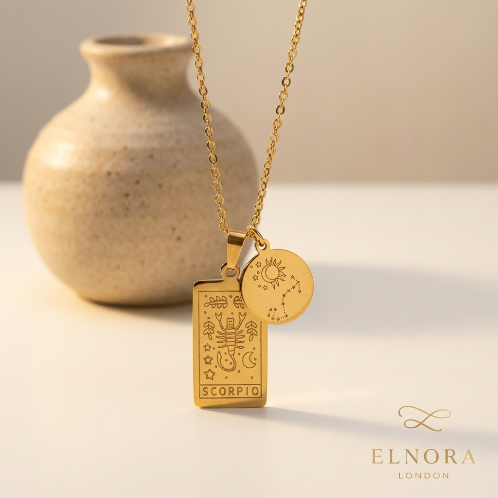 Gold Zodiac Tarot Necklace