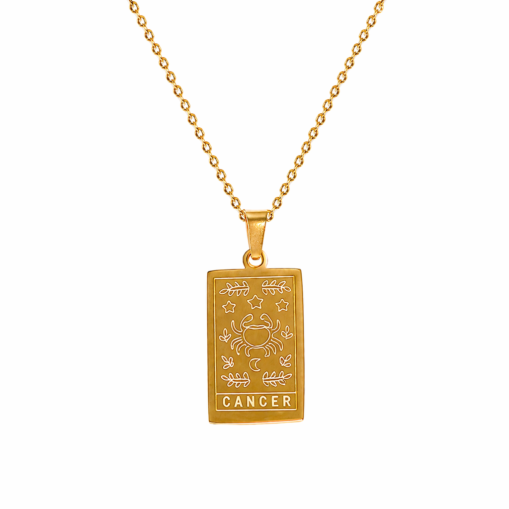 Gold Zodiac Tarot Necklace