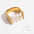 Luna Pearl Open Cuff Ring
