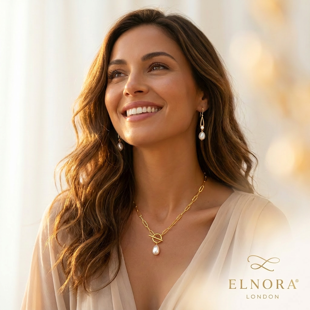 Elara Toggle Pearl Necklace