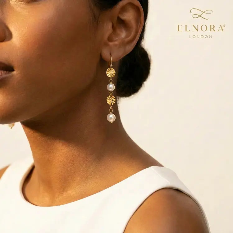 Lunara Pearl Cascade Earrings