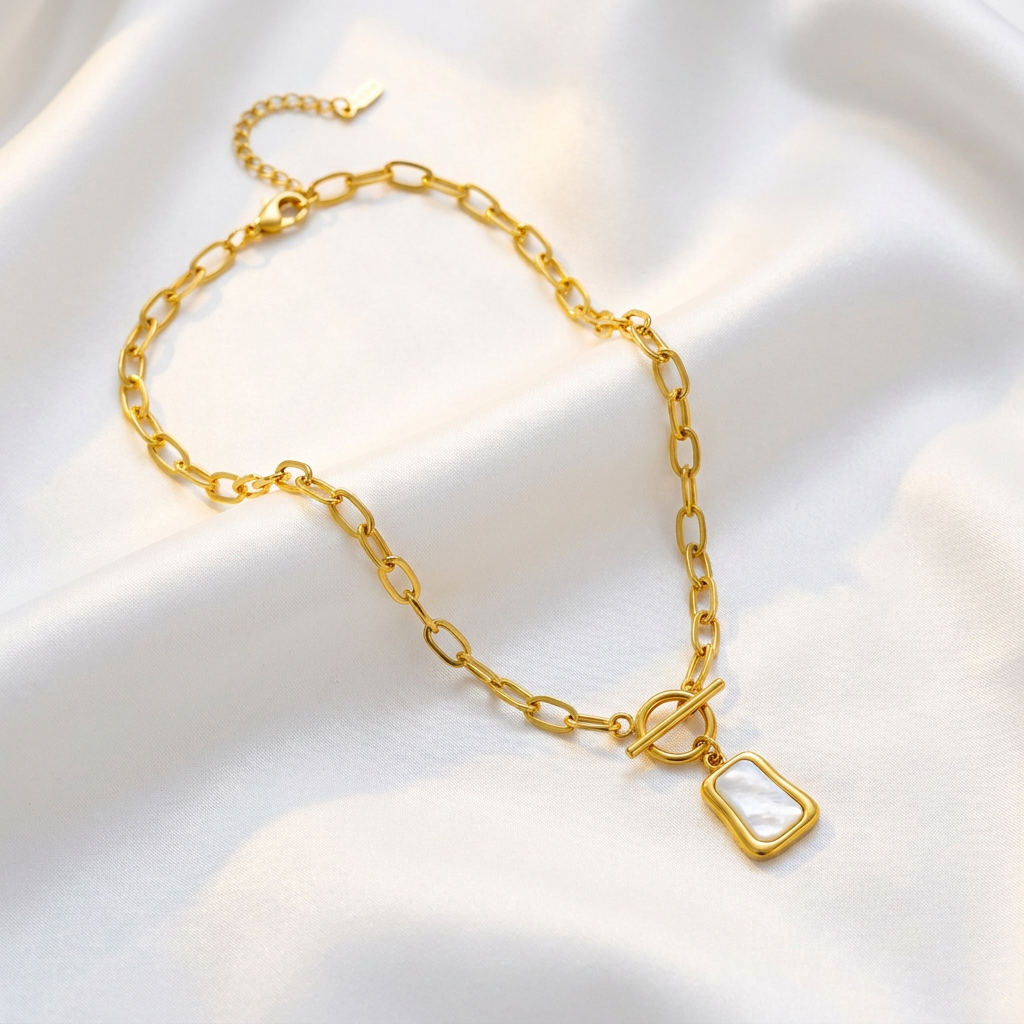 Lunelle Shell Toggle Necklace