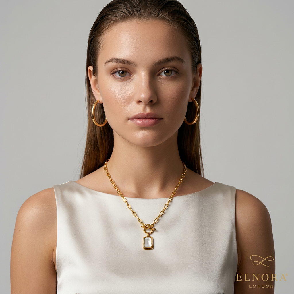 Lunelle Shell Toggle Necklace