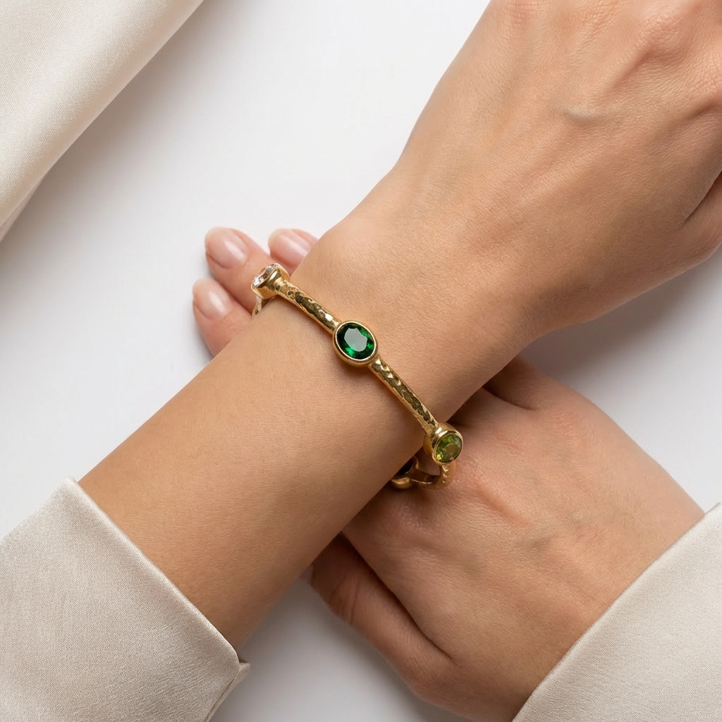 Emerald Whisper Bangle