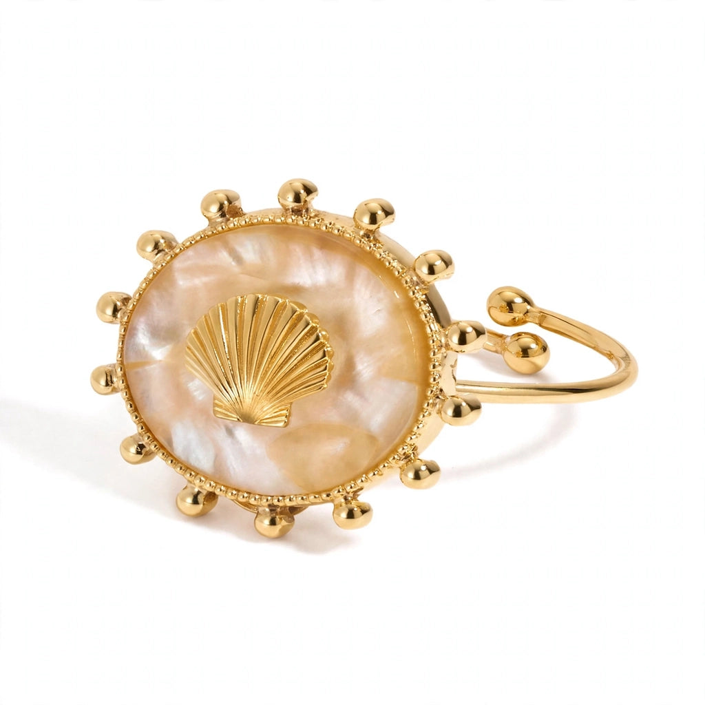 Solara Shell Statement Ring