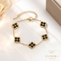 Midnight Noir Clover Bracelet